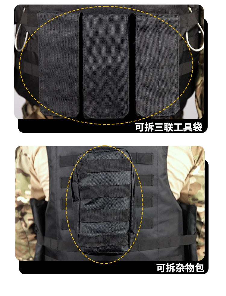Gilet Tactique YAKEDA Multifonction – Gilet Camouflage Amphibie Outdoor pour Entraînement, Chasse et Activités Tactiques BLACKBEARD OUTDOOR INDUSTRIES