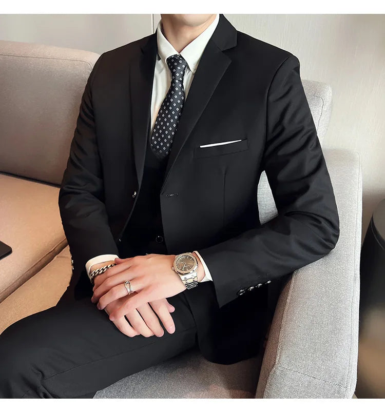 Costume Homme 3 Pièces - Élégant et Classique, Idéal pour Mariage et Événements Formels - Taille S-6XL BLACKBEARD OUTDOOR INDUSTRIES