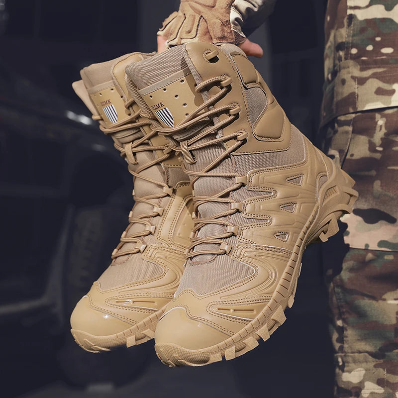 Bottes Tactiques Combat Désert pour Homme - Résistantes, Étanches et Confortables pour Randonnée et Sports Outdoor - BLACKBEARD OUTDOOR INDUSTRIES