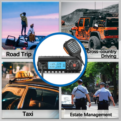 ABBREE AR-318 / AR-218 – Radio Mobile Portable VHF/UHF Double Bande 25W 128 Canaux - BLACKBEARD OUTDOOR INDUSTRIES