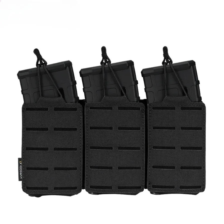IDOGEAR Poche Tactique LSR 556 Triple Mag Carrier MOLLE - Poche à Munitions Découpée au Laser BLACKBEARD OUTDOOR INDUSTRIES