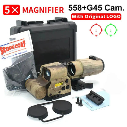 558 Viseur Holographique à Point Rouge avec Magnificateur 3X/5X G33/G43/G45 - Rail 20mm & Système de Fixation Rapide Ma boutique