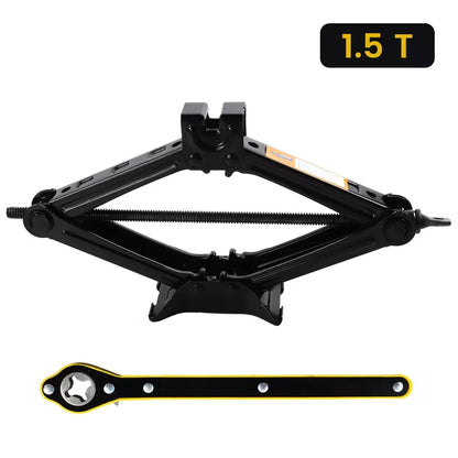 Cric Mécanique 2-en-1 avec Clé à Cliquet – 1.5T / 2.5T | Outil de Levage Pliable pour Voiture - BLACKBEARD OUTDOOR INDUSTRIES