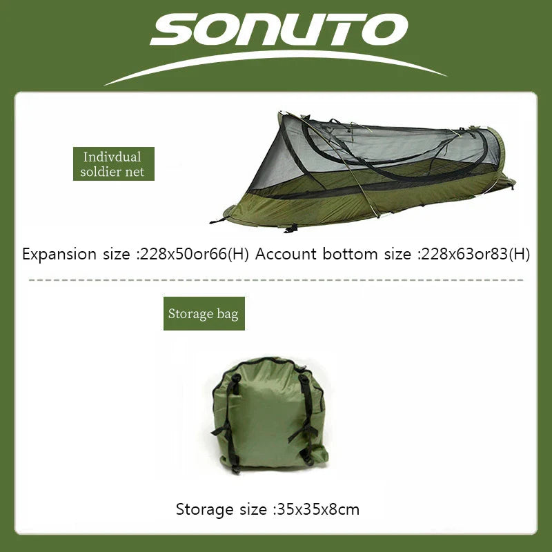 Tente de Camping Sonuto pour 1 Personne - BLACKBEARD OUTDOOR INDUSTRIES