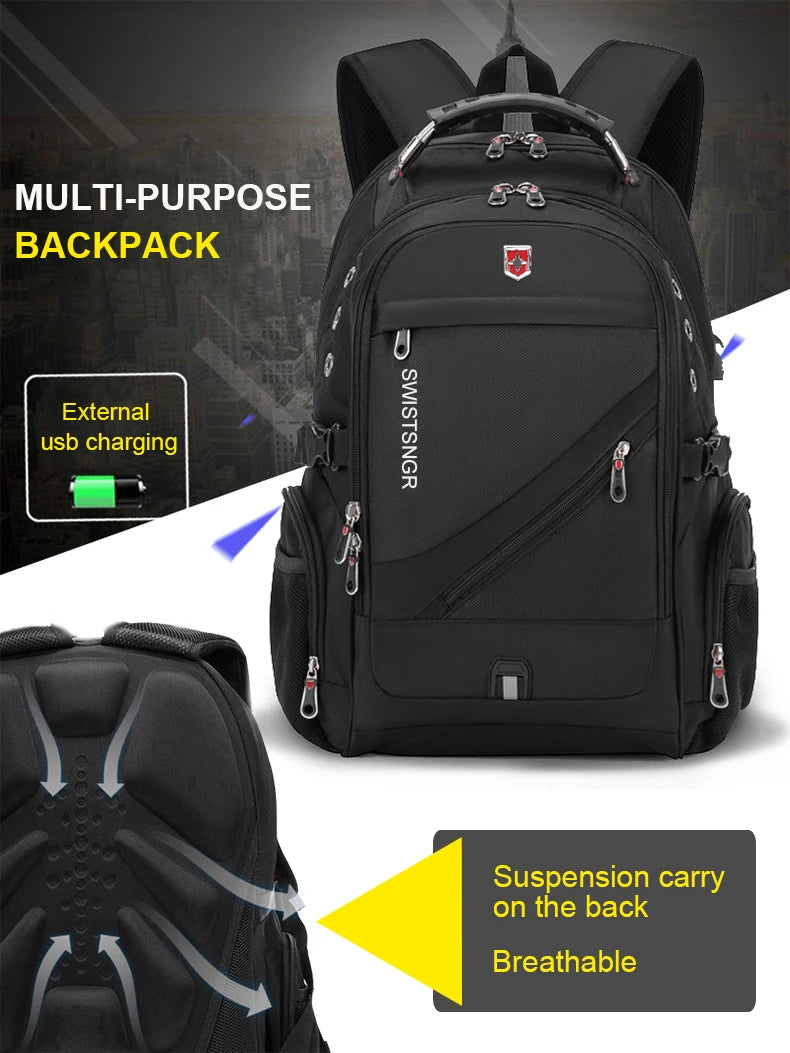 Sac à Dos Ordinateur Étanche 2025 – 17"/20" | Grande Capacité, USB, Antivol | Homme & Femme - BLACKBEARD OUTDOOR INDUSTRIES