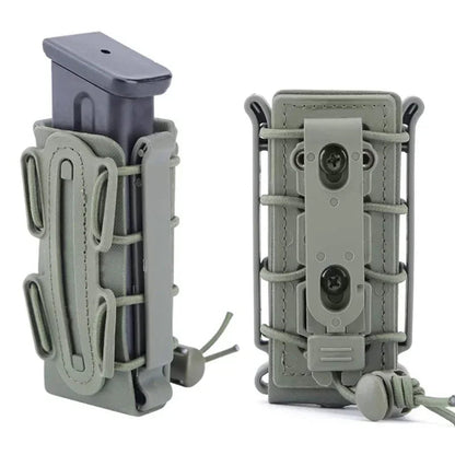 Poche à Chargeur Tactique Molle pour Magasin de Pistolet 9mm avec Clip de Ceinture (Compatible G17, G19, M9, P226) BLACKBEARD OUTDOOR INDUSTRIES