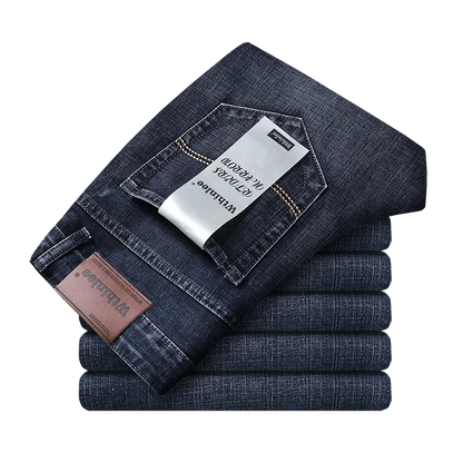 Jeans Business Homme – Coupe Droite Stretch, Bleu/Noir, Denim Classique BLACKBEARD OUTDOOR INDUSTRIES