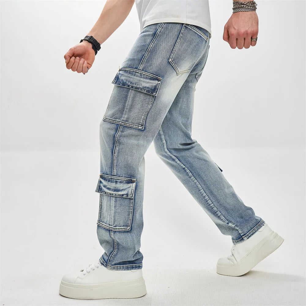 Jean Cargo Homme Style Motard à Multiples Poches – Modèle 2452B - BLACKBEARD OUTDOOR INDUSTRIES