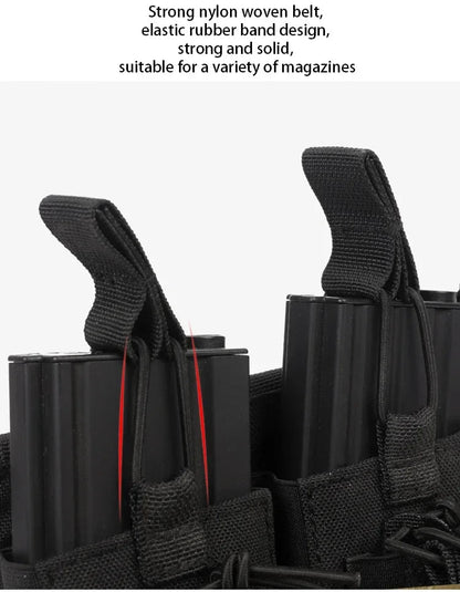 Porte chargeurs Tactical EDC Triple pour M4, M14, M16, AK, AR, Glock (Système MOLLE) BLACKBEARD OUTDOOR INDUSTRIES