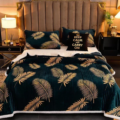 Couverture Douce et Chaude en Laine d'Agneau - Plaid Hiver Épais, Velours de Lait, Couverture Confortable pour Canapé et Lit - BLACKBEARD OUTDOOR INDUSTRIES