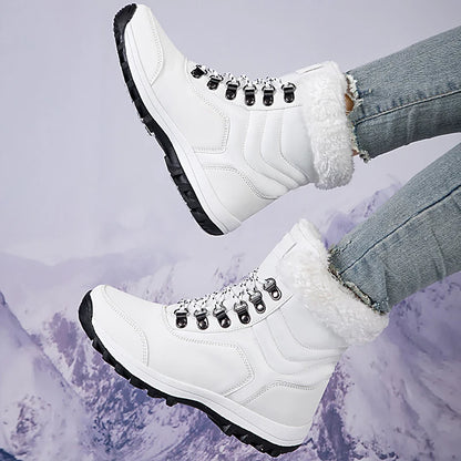 Bottes de Neige Femme Hiver 2024 – Sneakers Chaudes à Fourrure, Semelle Épaisse, Imperméables – Bottines Mi-mollet Outdoor - BLACKBEARD OUTDOOR INDUSTRIES