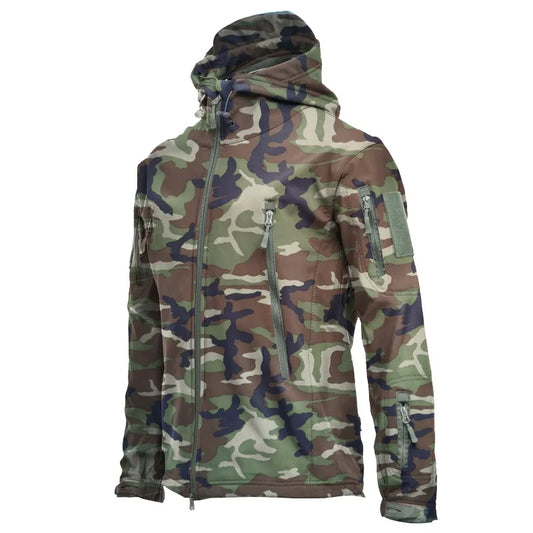 Veste Tactique Homme Softshell Techwear Coupe-Vent | Imperméable | Respirante | Polaire Intérieure | Capuche | 4 Saisons - BLACKBEARD OUTDOOR INDUSTRIES