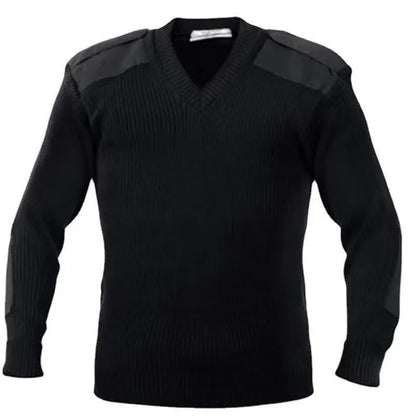Pull Tactique en Laine pour Homme – Pull Tricoté à Manches Longues, Patchwork Rétro Vert, Col Rond (O-neck), Pull d’Hiver Vintage BLACKBEARD OUTDOOR INDUSTRIES