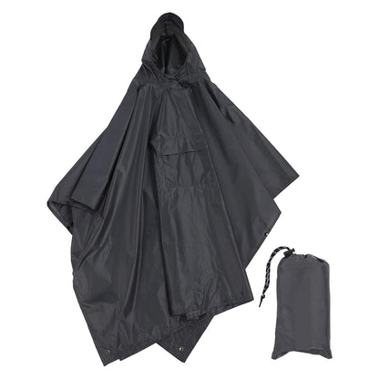 TOMSHOO Poncho de Pluie avec Capuche et Poche – Veste Imperméable Léger pour Hommes et Femmes – Protection Solaire, Idéal pour le Camping et la Randonnée BLACKBEARD OUTDOOR INDUSTRIES