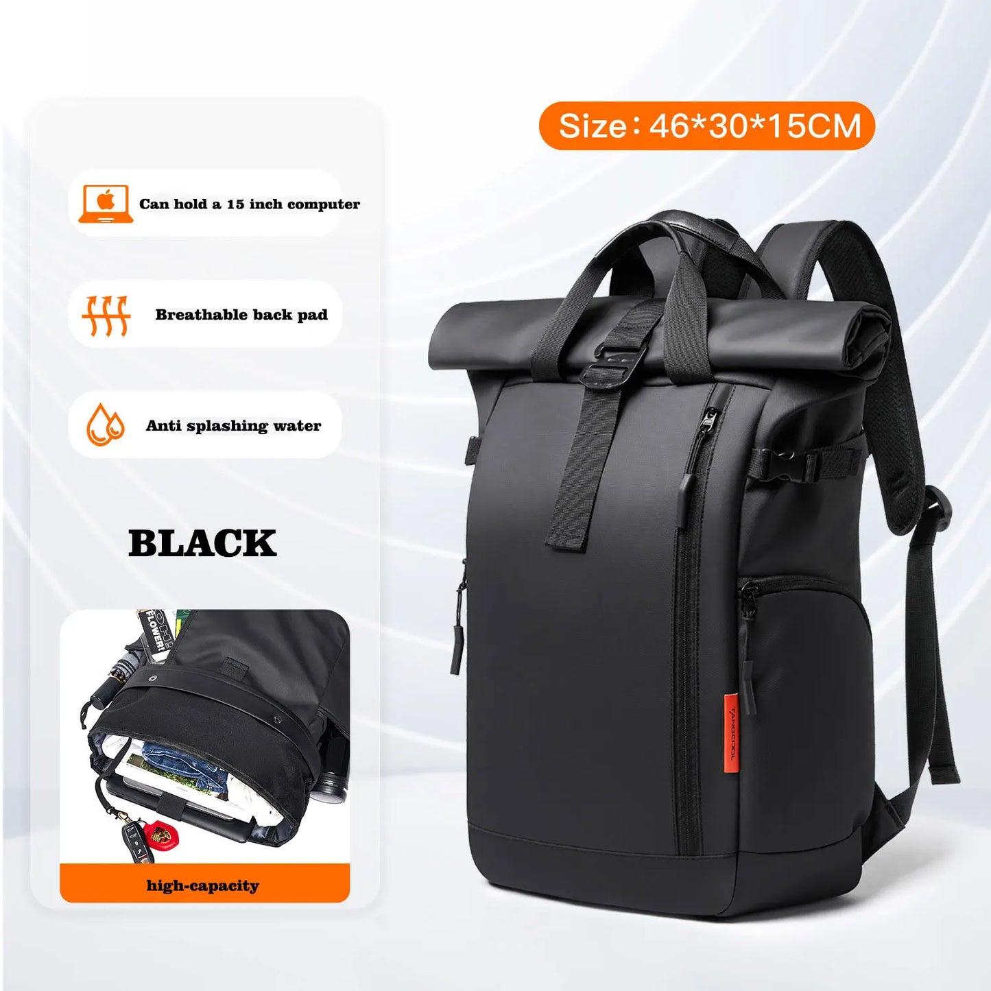 Sac à Dos Homme Fashion Étudiant / Ordinateur – Grande Capacité, Étanche, Oxford - BLACKBEARD OUTDOOR INDUSTRIES
