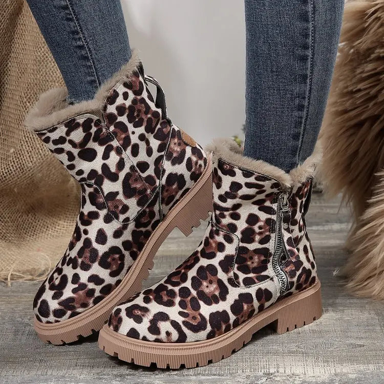 Bottes d'Hiver Femme 2024 - Bottes de Neige à Fourrure, Mi-Mollet, Imperméables et Chaudes, Bottes de Randonnée Extérieures pour Femme - BLACKBEARD OUTDOOR INDUSTRIES