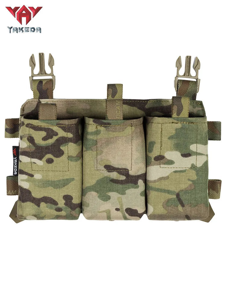 Gilet Tactique YAKEDA Triple 5.56/7.62 avec Libération Rapide et Boucle – Panneau Modulaire d'Attaque pour Équipement de Chasse Extérieure BLACKBEARD OUTDOOR INDUSTRIES