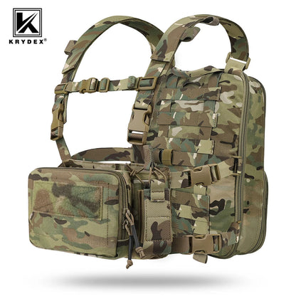 KRYDEX Tactical Flatpack D3 Backpack & D3CR Chest Rig Vest - Système modulable Camouflage pour Chasse, Airsoft et Activités Extérieures BLACKBEARD OUTDOOR INDUSTRIES