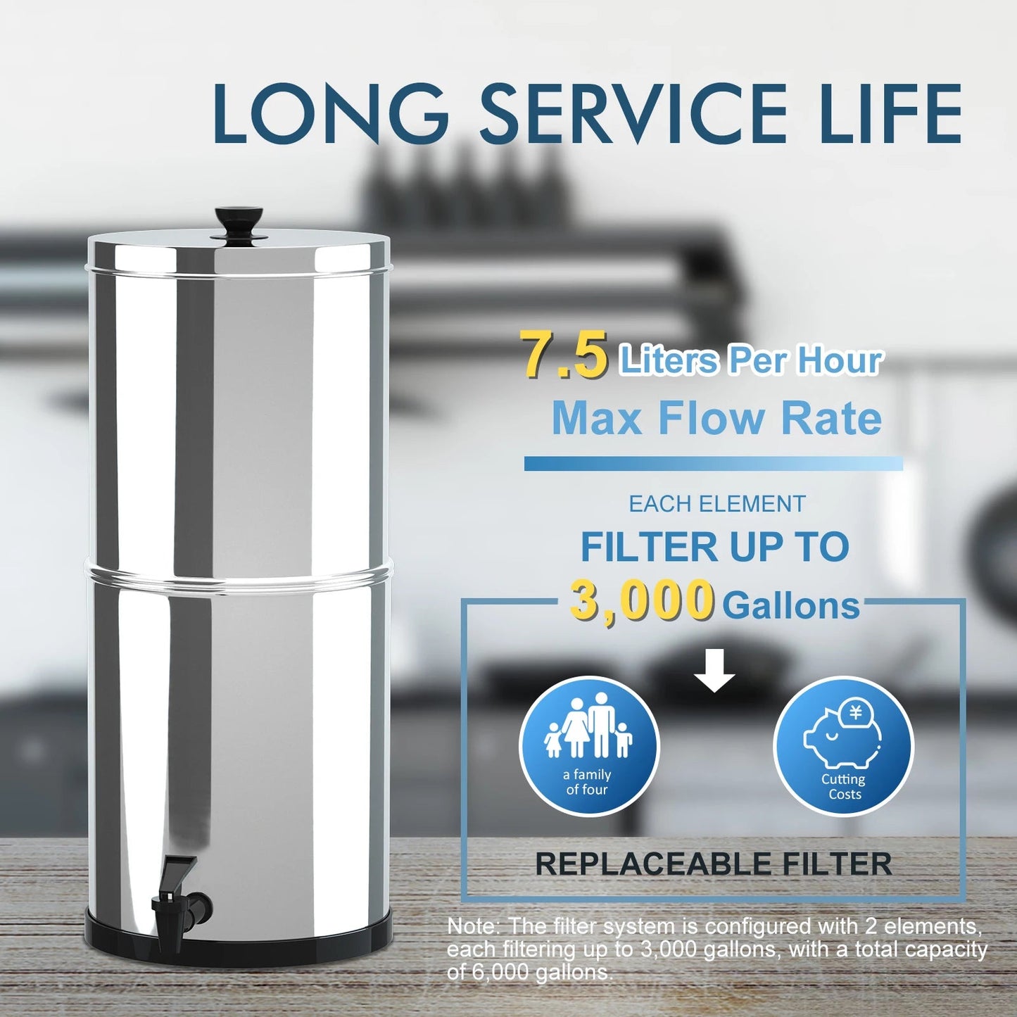 💧 Système de Filtration d’Eau par Gravité – 1,5 Gallon Ma boutique