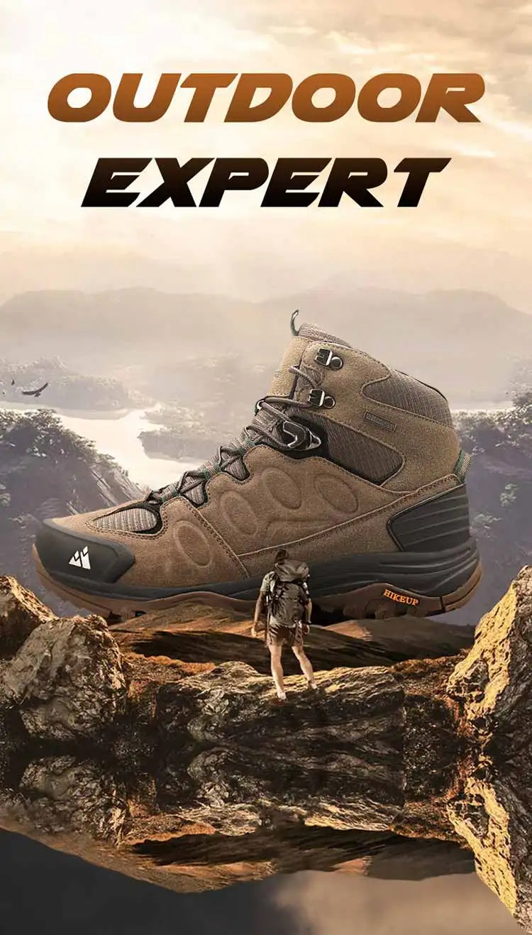 Bottes de Randonnée Hautes pour Homme – Chaussures Outdoor d’Hiver, Lacets, Antidérapantes, Confortables et Chaudes, Idéales pour Trekking et Activités Sportives - BLACKBEARD OUTDOOR INDUSTRIES