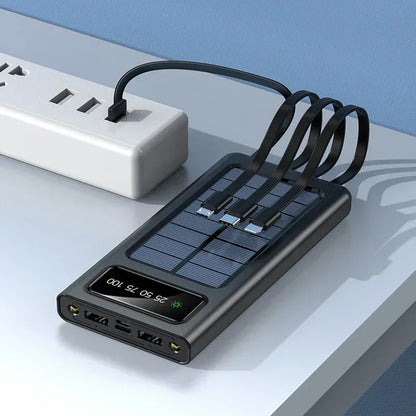 Batterie Externe Solaire Xiaomi 200000mAh – Charge Rapide – 4 Câbles Intégrés – Écran LED – Ports USB, Type-C & Lightning - BLACKBEARD OUTDOOR INDUSTRIES