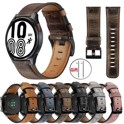 Bracelet en Cuir Rétro pour Montres Samsung Galaxy, Huawei, Amazfit et Plus - 20mm / 22mm BLACKBEARD OUTDOOR INDUSTRIES