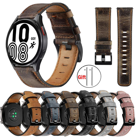 Bracelet en Cuir Rétro pour Montres Samsung Galaxy, Huawei, Amazfit et Plus - 20mm / 22mm BLACKBEARD OUTDOOR INDUSTRIES