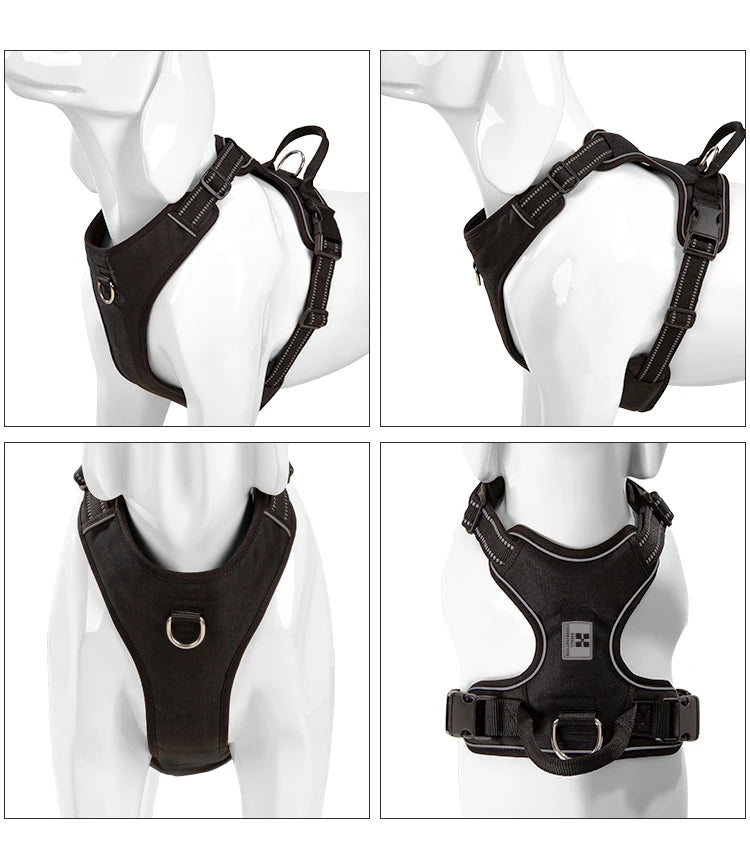 Harnais Anti-Traction Réfléchissant et Rembourré pour Chien – Ajustable pour Petits, Moyens et Grands Chiens Ma boutique