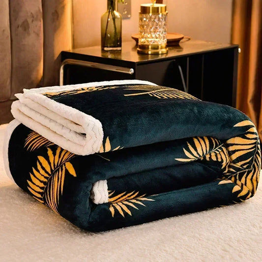 Couverture Douce et Chaude en Laine d'Agneau - Plaid Hiver Épais, Velours de Lait, Couverture Confortable pour Canapé et Lit - BLACKBEARD OUTDOOR INDUSTRIES