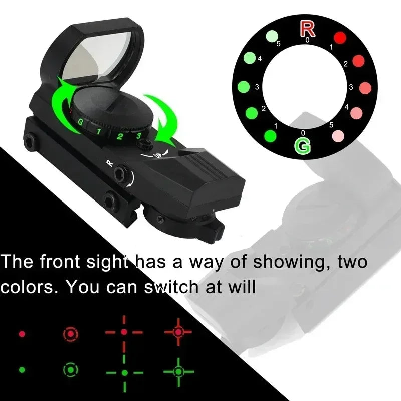 Viseur Reflex 1X40 HD101 Red Dot Sight — 4 Réticules Rouge/Vert pour Rail 11 mm ou 20 mm - BLACKBEARD OUTDOOR INDUSTRIES