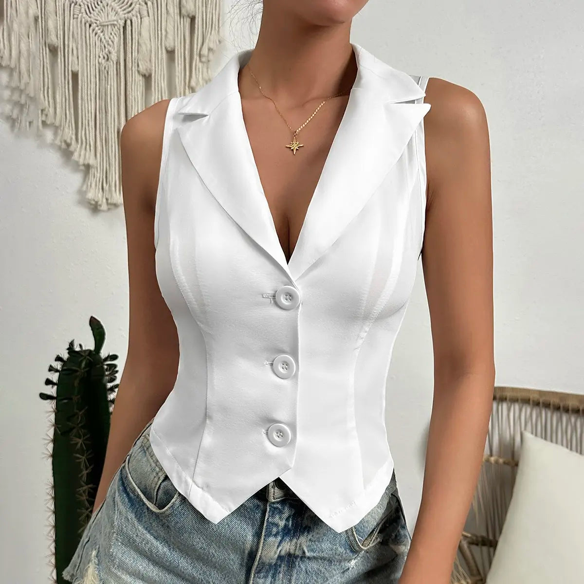 Gilet Slim Femme Printemps  – Style Européen & Américain | Casual Chic | Léger & Élégant - BLACKBEARD OUTDOOR INDUSTRIES