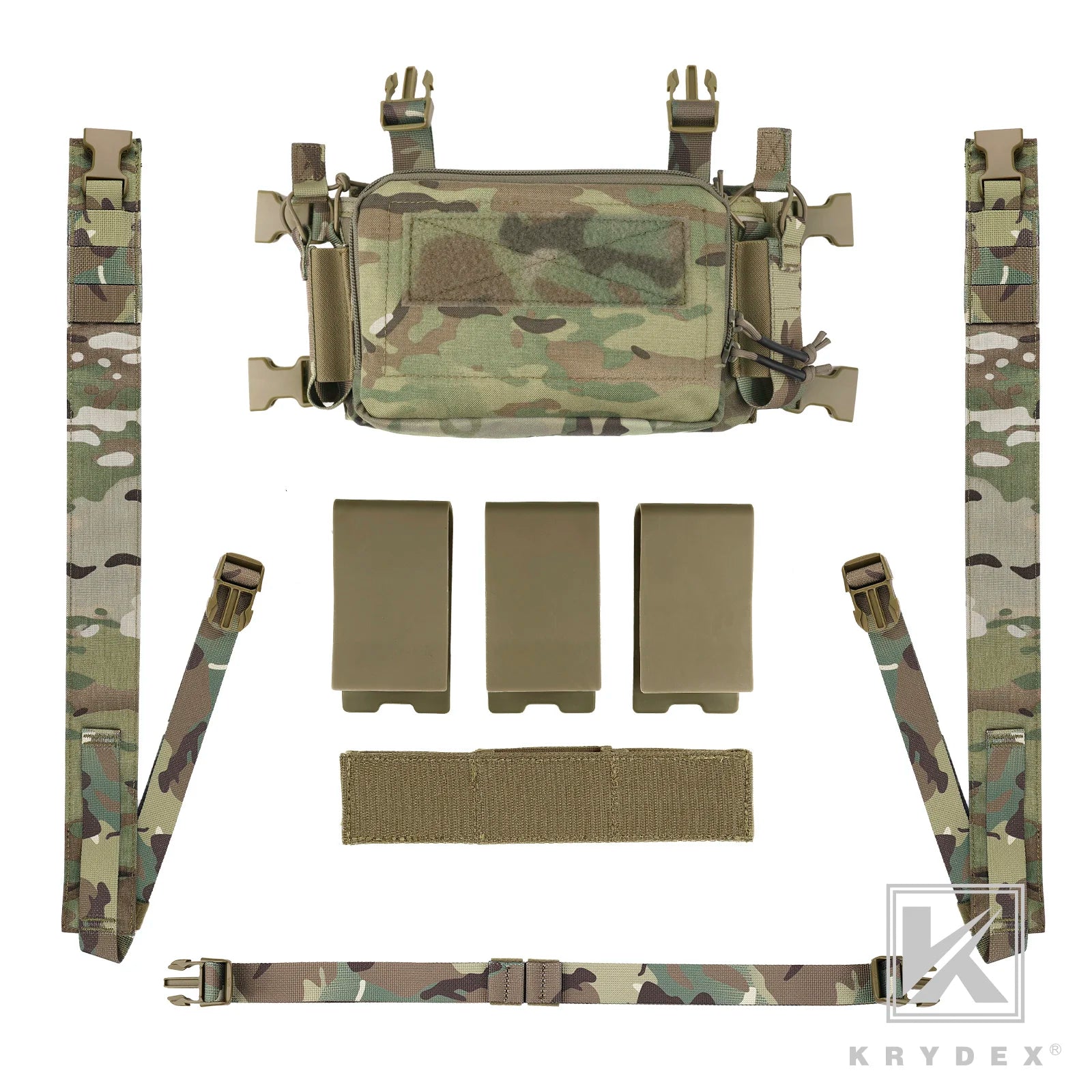KRYDEX Tactical Flatpack D3 Backpack & D3CR Chest Rig Vest - Système modulable Camouflage pour Chasse, Airsoft et Activités Extérieures BLACKBEARD OUTDOOR INDUSTRIES