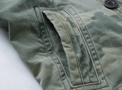 Veste Homme M65 Denim Rétro – Cargo Multi Poches – Style Militaire Outdoor Casual - BLACKBEARD OUTDOOR INDUSTRIES