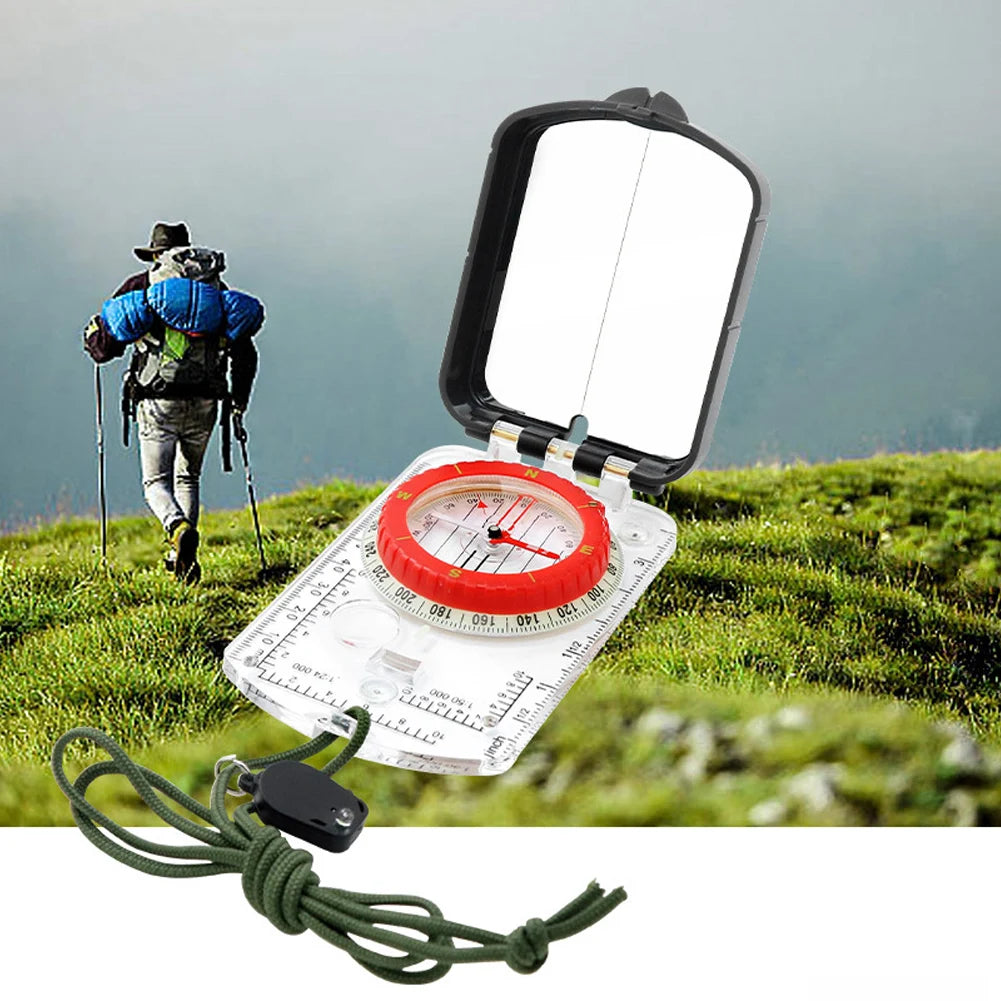 Boussole Numérique Portable Lumineuse avec LED - Boussole de Camping, Outil de Survie avec Anneau Fluorescent, Idéale pour Aventures en Plein Air - BLACKBEARD OUTDOOR INDUSTRIES