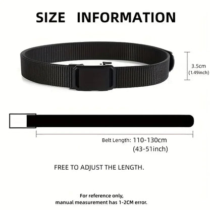 Ceinture Automatique à Boucle – Ceinture en Toile Tactique, Casual et Outdoor pour Homme, Idéale pour le Travail, l’Entraînement Militaire et les Activités de Plein Air - BLACKBEARD OUTDOOR INDUSTRIES