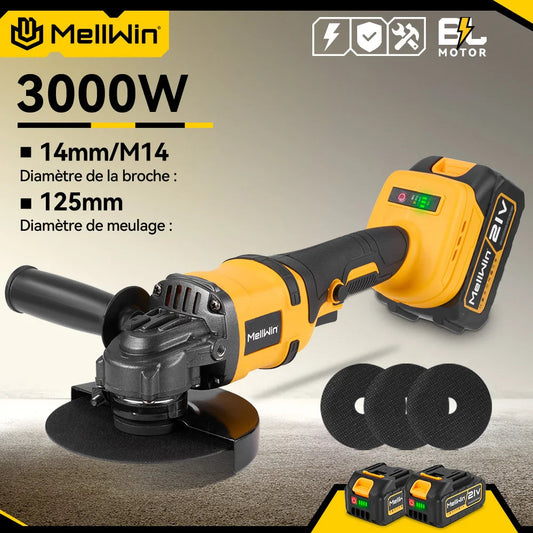 Meuleuse Angulaire Sans Fil MELLWIN 125mm M14 BLACKBEARD OUTDOOR INDUSTRIES