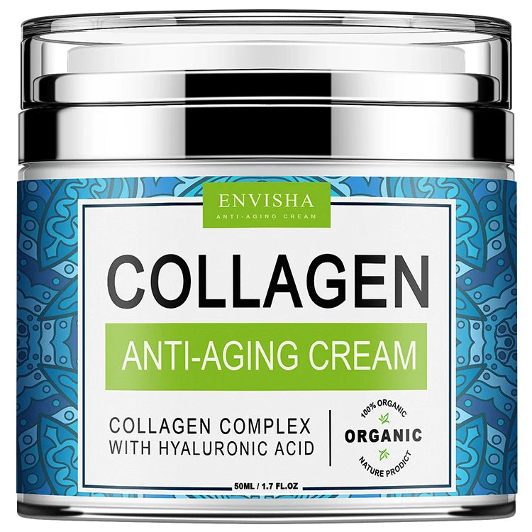 Crème Visage ENVISHA – Collagène & Acide Hyaluronique pour Anti-Âge et Hydratation de la Peau BLACKBEARD OUTDOOR INDUSTRIES