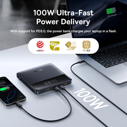 Baseus Power Bank 20000mAh – 100W PD – Charge Rapide pour Ordinateurs Portables, Smartphones et Tablettes - BLACKBEARD OUTDOOR INDUSTRIES