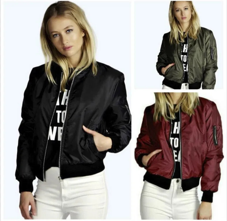 Veste Courte Femme Style Vintage | Bomber Slim à Fermeture Zippée | Col Rond | Automne / Hiver - BLACKBEARD OUTDOOR INDUSTRIES