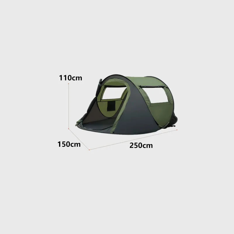 Tentes de camping à ouverture rapide, tentes jetables entièrement automatiques pour 3-4 personnes en extérieur - BLACKBEARD OUTDOOR INDUSTRIES