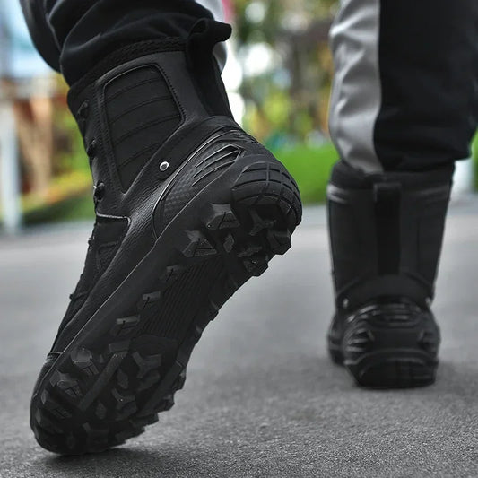 Bottes Moto Homme – Chaussures Respirantes 4 Saisons – Bottines de Moto Style Cruiser / Touring | Unisexe - BLACKBEARD OUTDOOR INDUSTRIES
