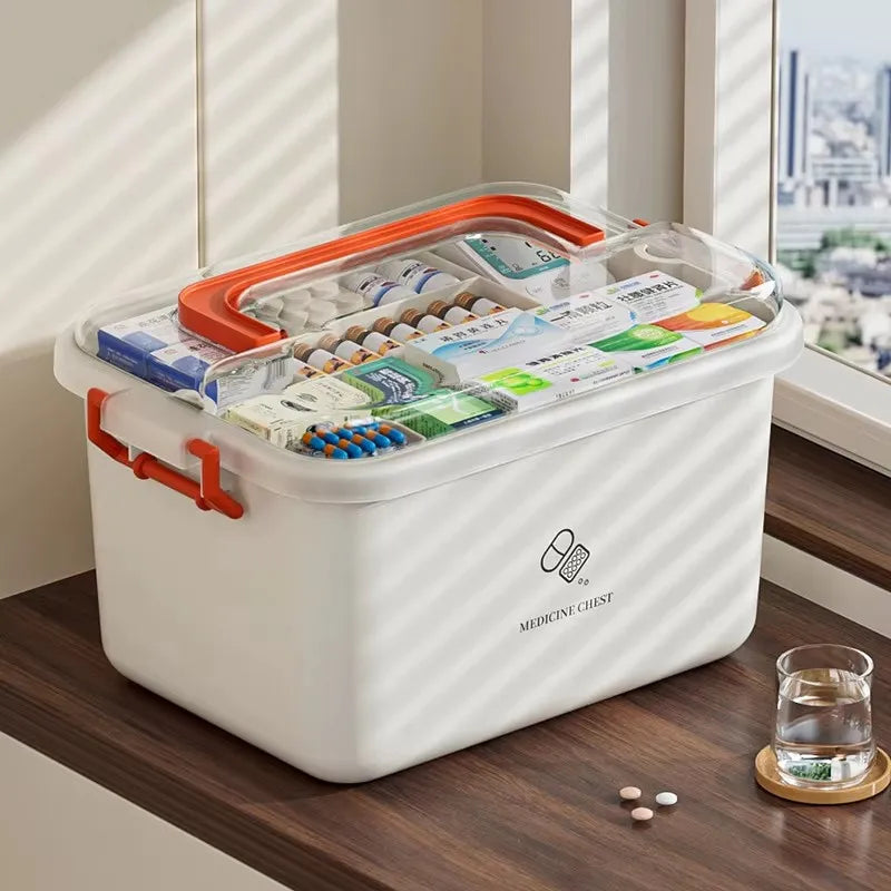 Boîte à Médicaments Portable Grande Capacité – Trousse de Premiers Secours Familiale avec Multi-Compartiments Ma boutique