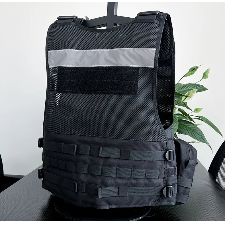 Gilet Tactique de Service Noir - Gilet de Combat Respirant Multifonctionnel pour Patrouille BLACKBEARD OUTDOOR INDUSTRIES