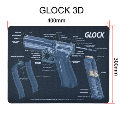 Tapis de Nettoyage pour Arme | Tapis Souris Multi-Armes – AR15, AK47, Remington 870, Glock, CZ75, P226, 1911… - BLACKBEARD OUTDOOR INDUSTRIES