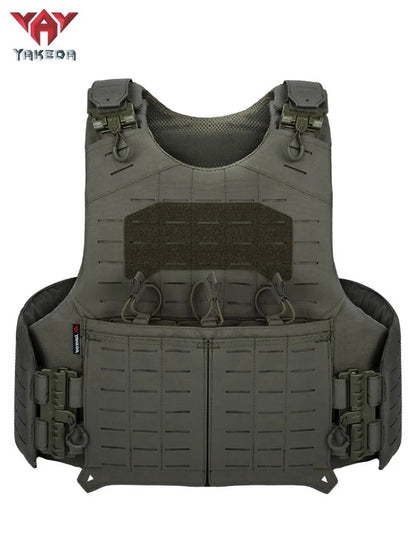 Gilet de Chasse Yakeda 1000D à Libération Rapide – Gilet Tactique Modulaire avec Système MOLLE Découpé au Laser et Poche Double et Triple pour Chargeurs BLACKBEARD OUTDOOR INDUSTRIES