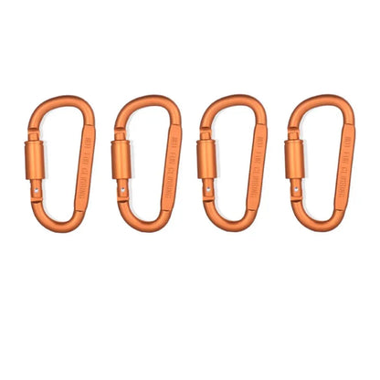 Set de 4 Mousquetons en Aluminium Alliage – Clip Porte-Clés Camping & Survie EDC - BLACKBEARD OUTDOOR INDUSTRIES