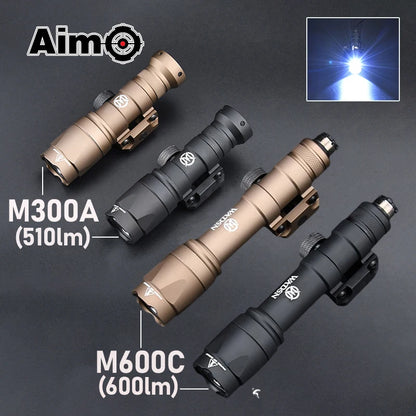 Lampe Tactique WADSN M300A / M600C Type SureFire – LED Haute Puissance pour Rail 20mm Picatinny - BLACKBEARD OUTDOOR INDUSTRIES
