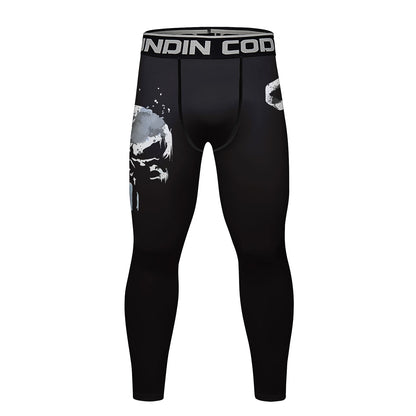 Ensemble T-shirt et Pantalon MMA Jiu Jitsu Skull pour Homme – Rashguard BJJ, Grappling Brésilien, Shorts MMA, Vêtements de Gym, Gi de Boxe, Maillots Muay Thai - BLACKBEARD OUTDOOR INDUSTRIES