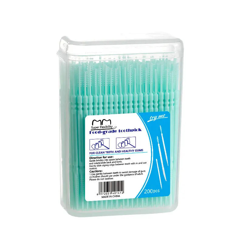 Toothpick Brosse – 200 Pièces en Boîte | Brossettes Interdentaires Jetables pour Adulte Ma boutique