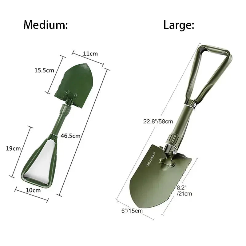 Pelle Pliante Multifonctionnelle Pabott – Pelle Sapeur Militaire Grande Taille Verte pour Camping et Plein Air - BLACKBEARD OUTDOOR INDUSTRIES